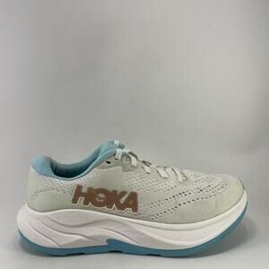 Hoka One One Rincon 4 Womens Size 6 White Frost/Blue Spark Running Shoes